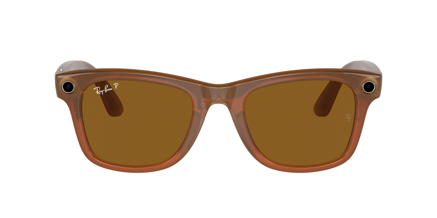 Ray-Ban Meta 4008 670683 Shiny Caramel AI Glasses