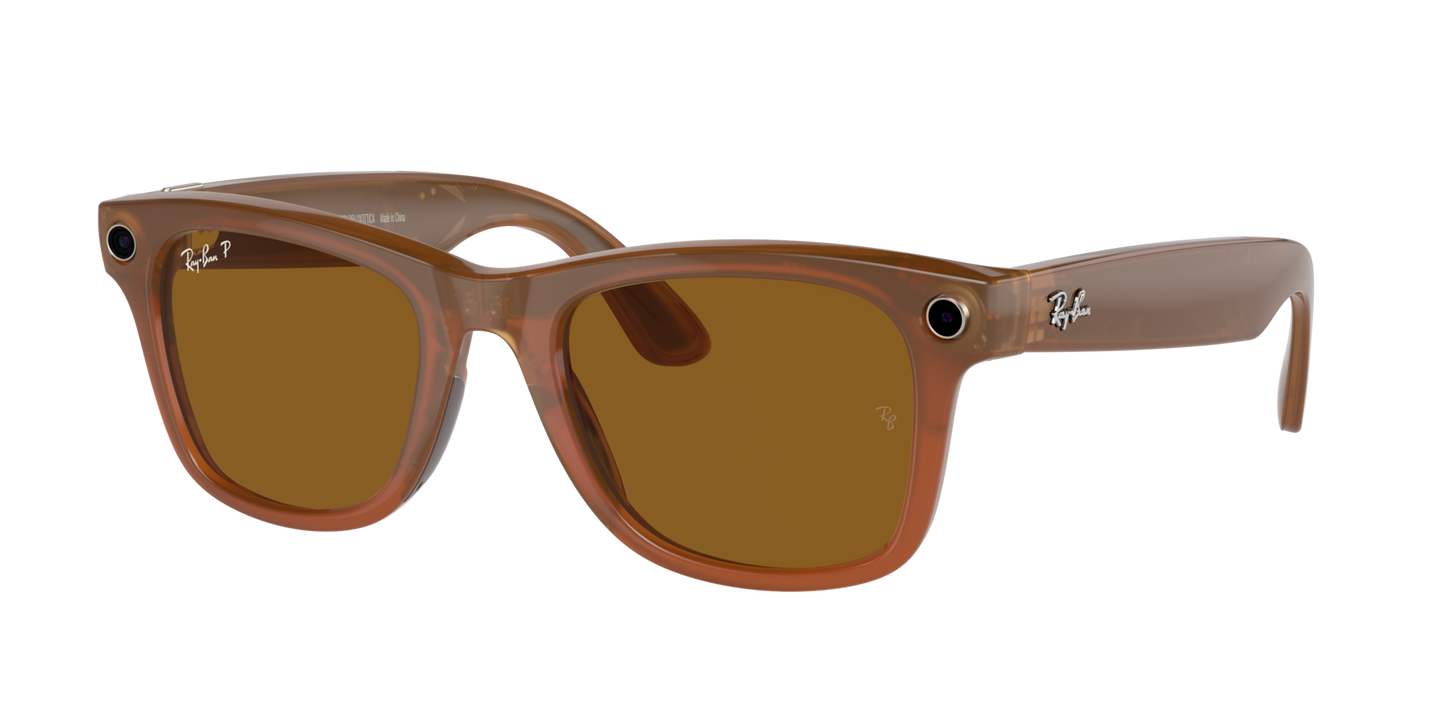 Ray-Ban Meta 4008 670683 Shiny Caramel AI Glasses — view 2